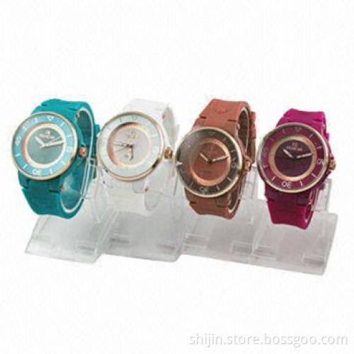 Hot-sale Silicone Quartz Vogue Watches in Different Colors, for Men or Women